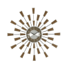 DecMode 22" Brown Metal Starburst Wall Clock