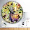 Designart 'Hugging Elk Love' Large Cottage Wall Clock(Size 23" x 23")