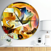 Designart 'Way of Inner Paint' Metal Wall Clock(Size 23" x 23")