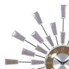 DecMode 22" Brown Metal Starburst Wall Clock